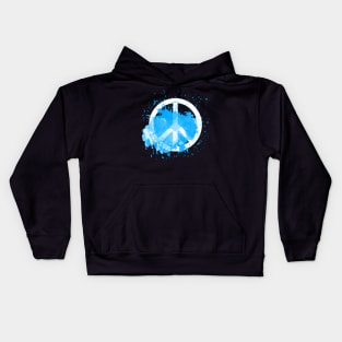 Peace of a Rainbow - Ice Blue Kids Hoodie